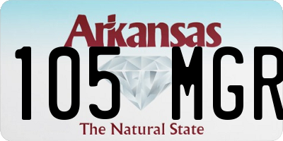 AR license plate 105MGR