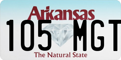 AR license plate 105MGT