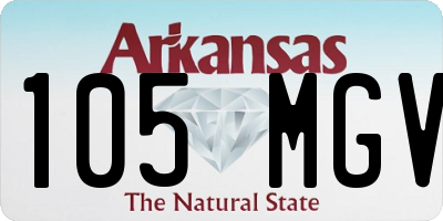 AR license plate 105MGV
