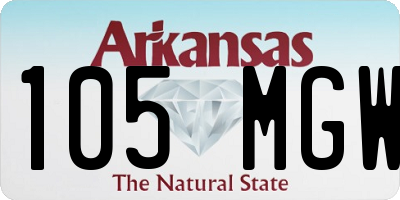 AR license plate 105MGW