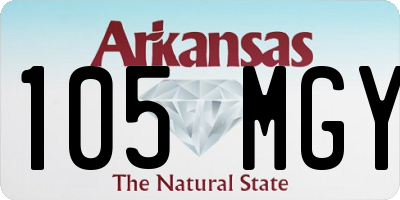 AR license plate 105MGY