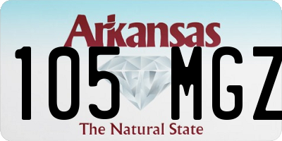 AR license plate 105MGZ