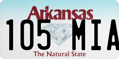 AR license plate 105MIA