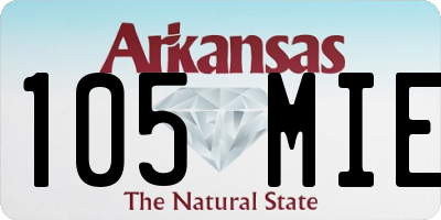 AR license plate 105MIE