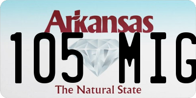 AR license plate 105MIG