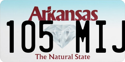 AR license plate 105MIJ