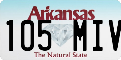 AR license plate 105MIV
