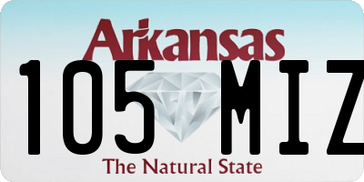 AR license plate 105MIZ