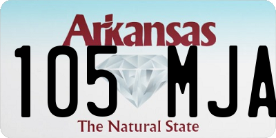 AR license plate 105MJA
