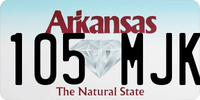 AR license plate 105MJK