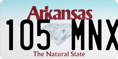 AR license plate 105MNX