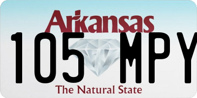 AR license plate 105MPY