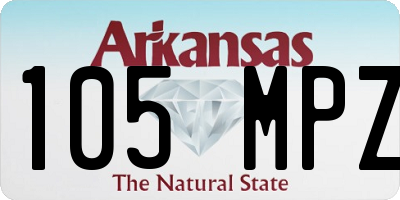 AR license plate 105MPZ