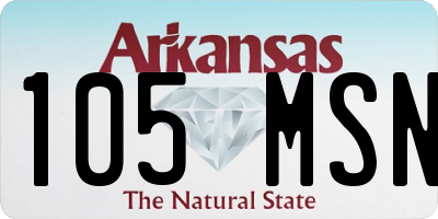 AR license plate 105MSN
