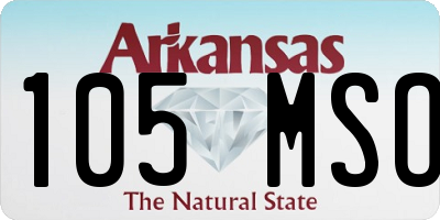 AR license plate 105MSO