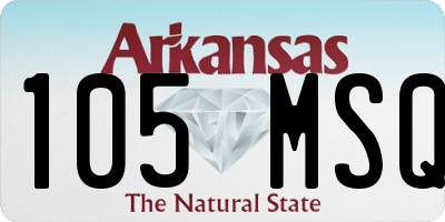 AR license plate 105MSQ