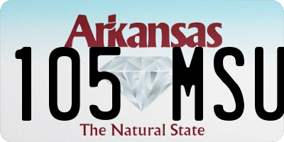 AR license plate 105MSU