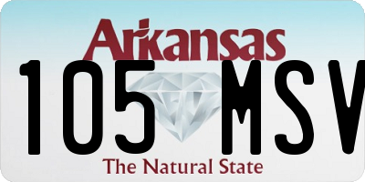 AR license plate 105MSV