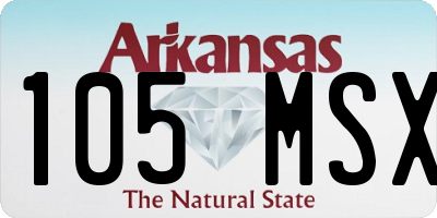 AR license plate 105MSX