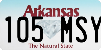 AR license plate 105MSY