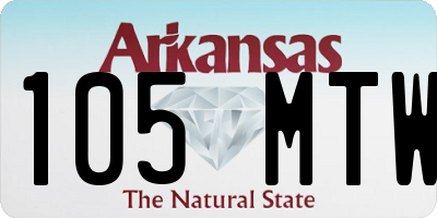 AR license plate 105MTW