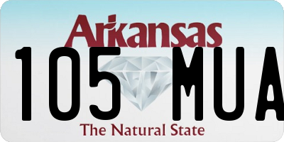 AR license plate 105MUA