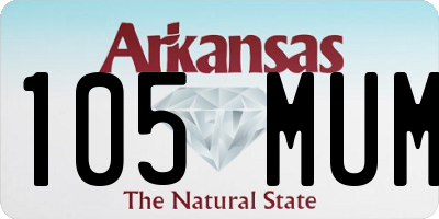 AR license plate 105MUM