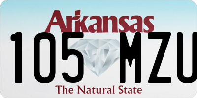 AR license plate 105MZU