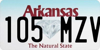 AR license plate 105MZV