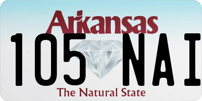 AR license plate 105NAI