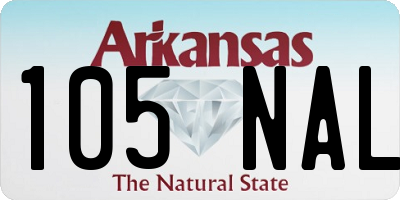 AR license plate 105NAL