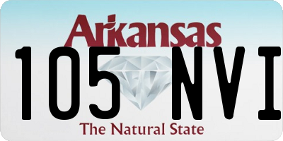 AR license plate 105NVI