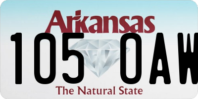 AR license plate 105OAW