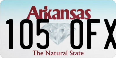 AR license plate 105OFX