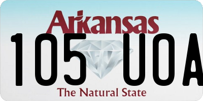 AR license plate 105UOA