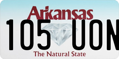 AR license plate 105UON
