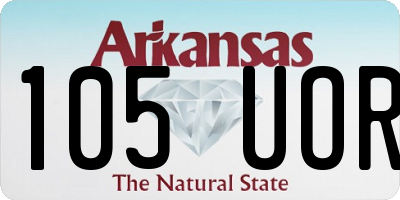 AR license plate 105UOR