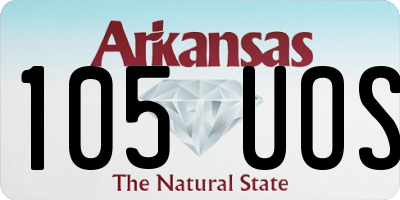 AR license plate 105UOS