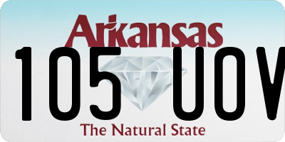AR license plate 105UOV
