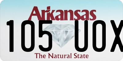 AR license plate 105UOX