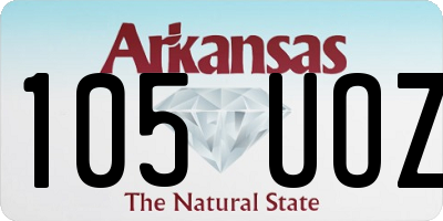 AR license plate 105UOZ
