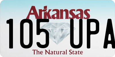 AR license plate 105UPA