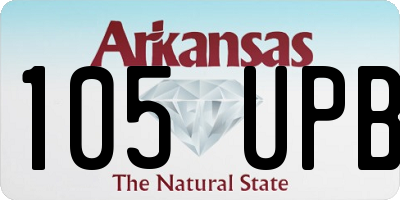 AR license plate 105UPB