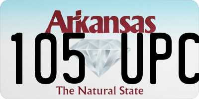 AR license plate 105UPC