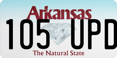 AR license plate 105UPD