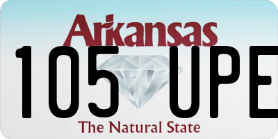 AR license plate 105UPE