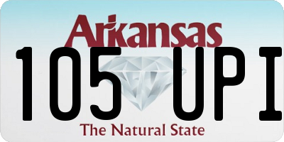 AR license plate 105UPI