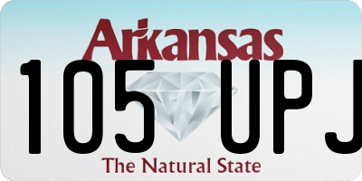 AR license plate 105UPJ