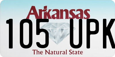 AR license plate 105UPK