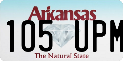 AR license plate 105UPM
